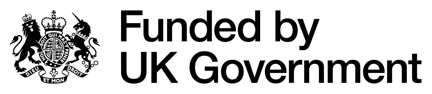 Funded by UK Government logo. Funded by UK Government logo.